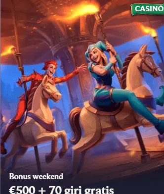 Bonus weekend 500 euro 70 giri gratis